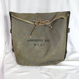 Vintage Army surplus green canvas backpack